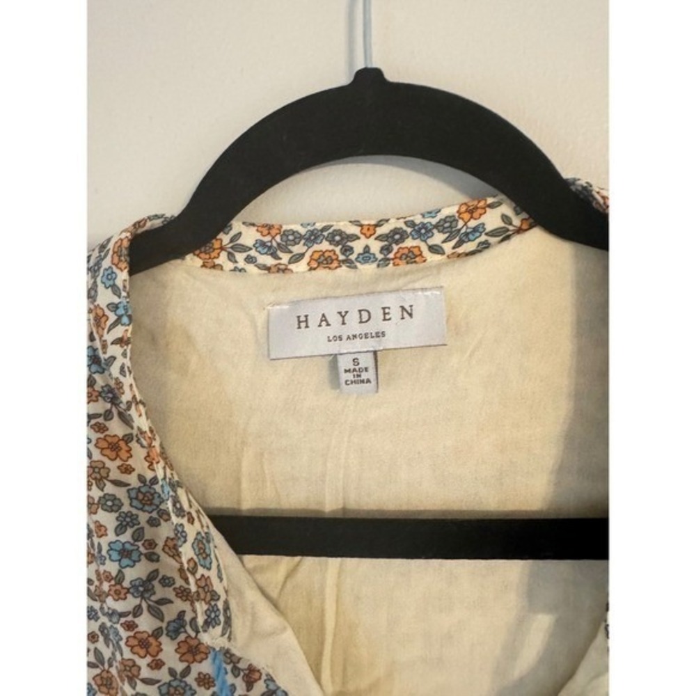 Hayden‎ Los Angeles Floral Print Tassel Tie Mini Dress Boho Bohemian Size Small - Picture 3 of 4